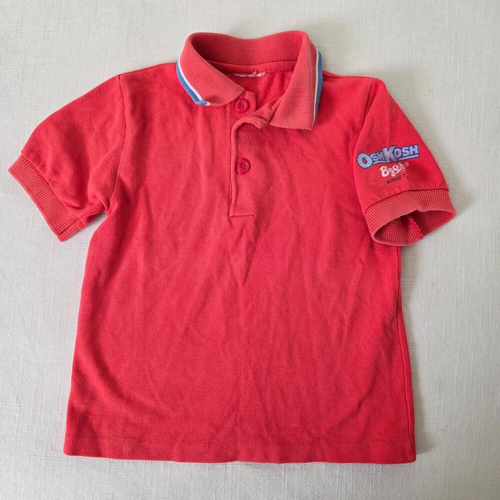 Vintage Oshkosh Red Polo Shirt 3t